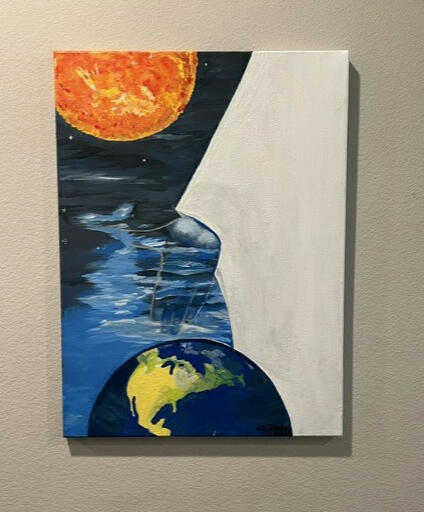 Symbolic piece reflecting the idea that what we pour into the world returns to us.