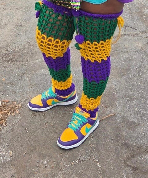 Mardi Gras Inspired Leg Warmers